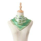 Jade Green Dotty Square Silky Scarf