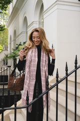 Pink Check Scarf