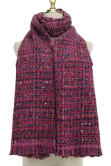 Fuchsia with Coloured Fleck Scarf
