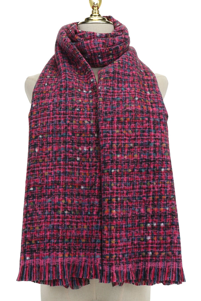 Fuchsia with Coloured Fleck Scarf