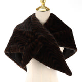 Faux Fur Cross Over Scarf - Zebra