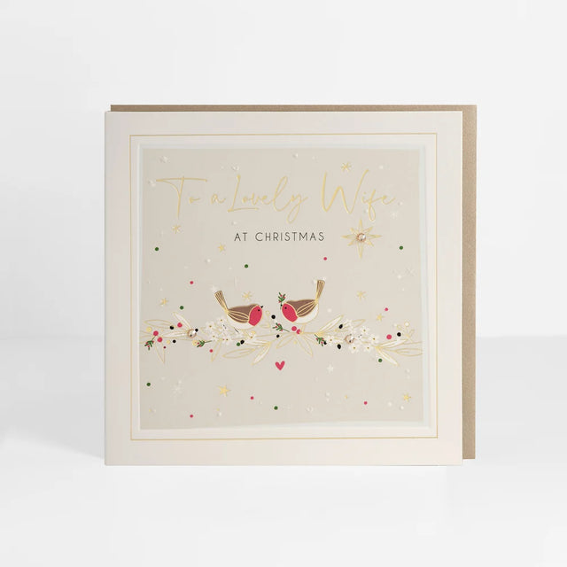 Signature Wife Robins Christmas Card
