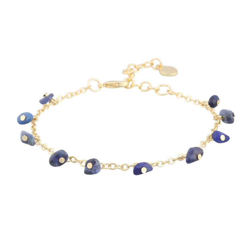 SNO Capri Blue Stone Charm Bracelet - Go