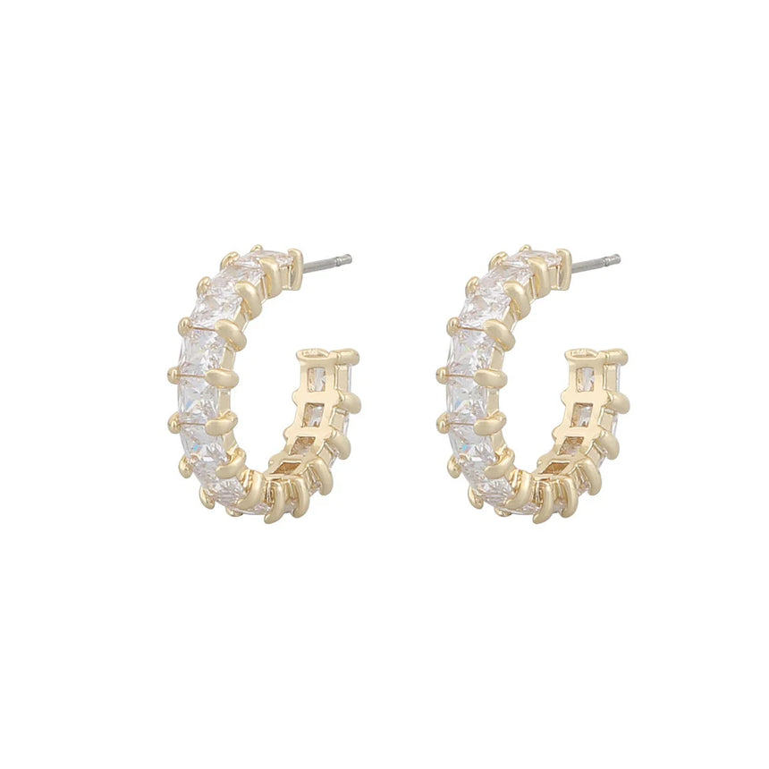 SNO Rome Oval Hoop Earrings - Gold