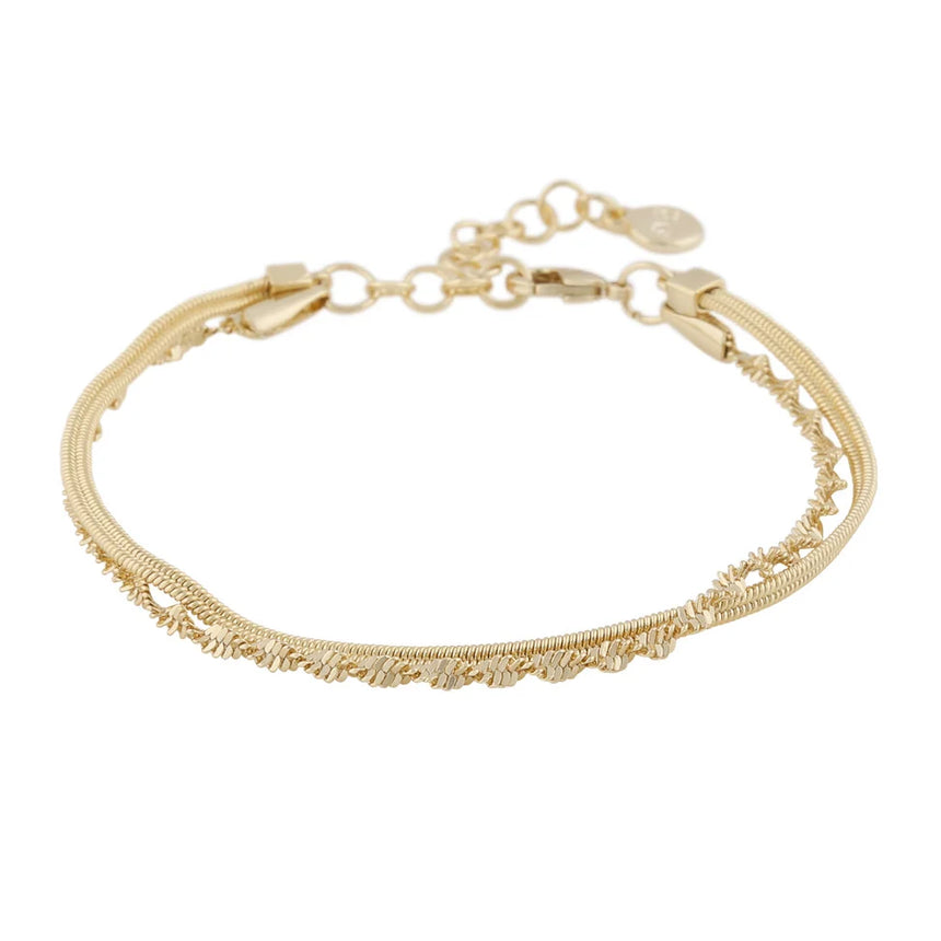 SNO Serena Double Bracelet - Gold