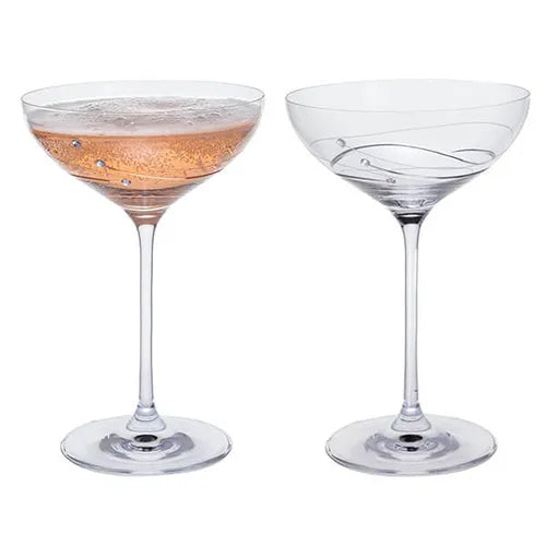 Dartington Glitz Cocktail Saucers X 2