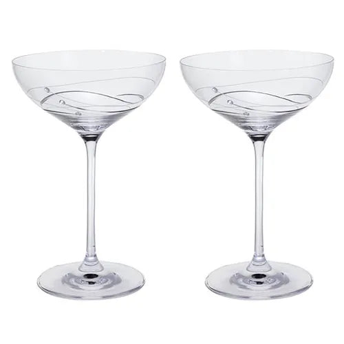 Dartington Glitz Cocktail Saucers X 2