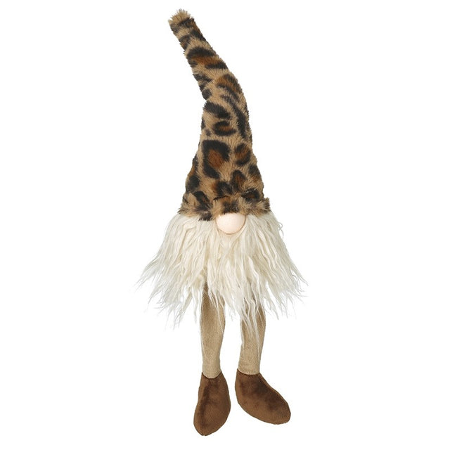 Sitting Gonk With Leopard Print Hat