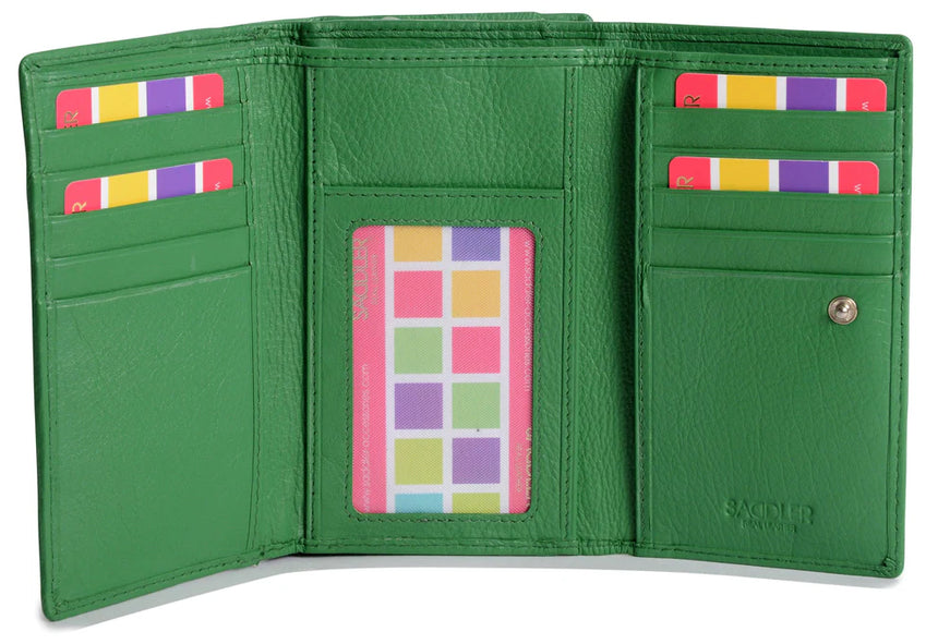 Saddler Eleanor Trifold Purse - Green