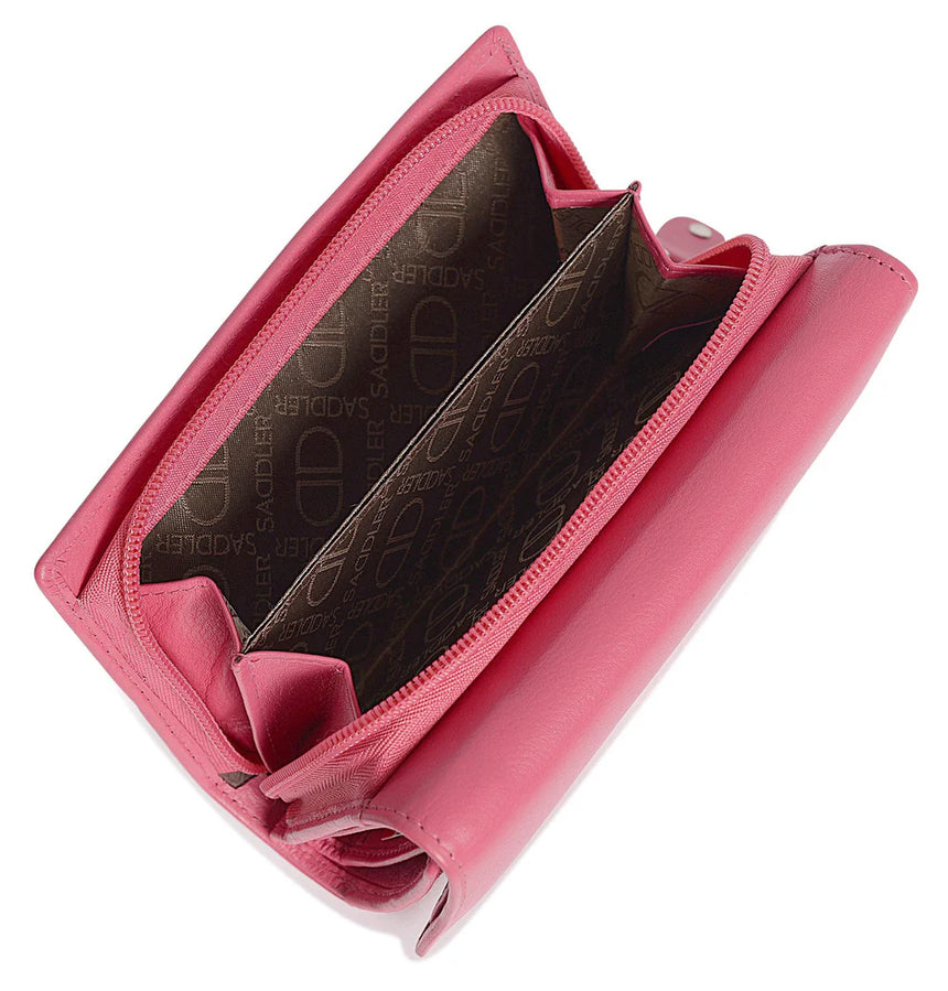 Saddler Eleanor Tri Fold Purse -  Fuchsia