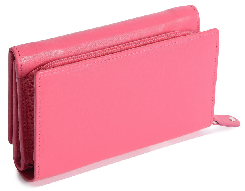 Saddler Eleanor Tri Fold Purse -  Fuchsia