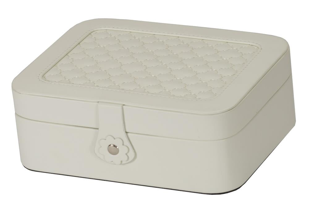 Sarah Cream Quilted Jewellery Box