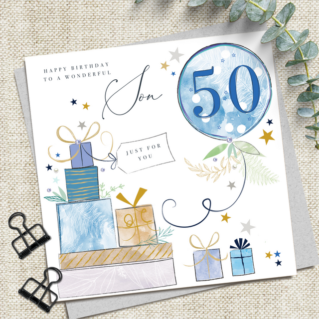 Son 50th Birthday Card