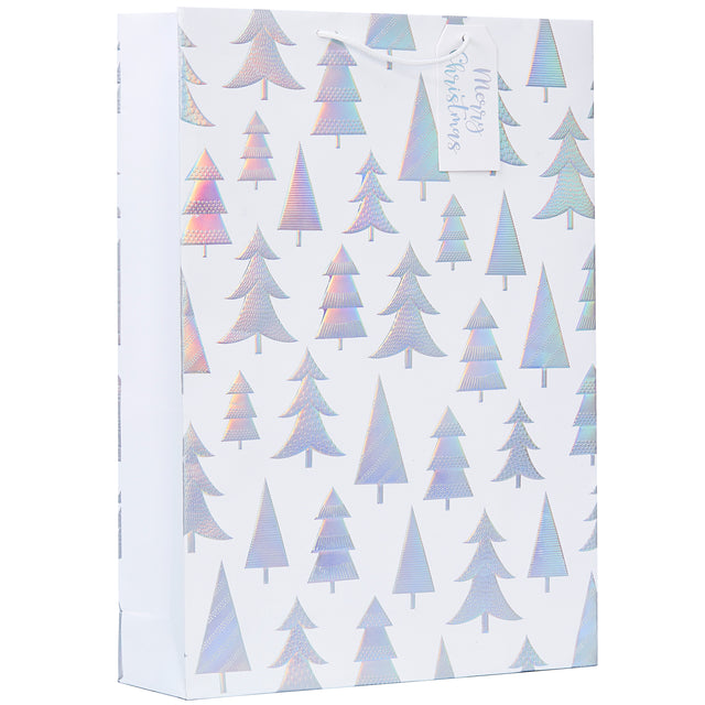 Silver Foil Tree Extra Large Gift Bag