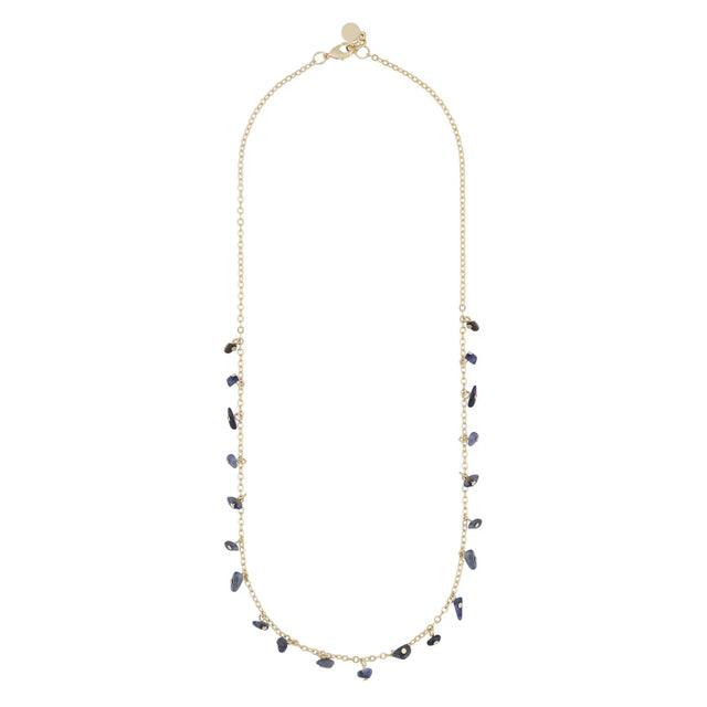 SNO Capri Blue Stone Charm Necklace