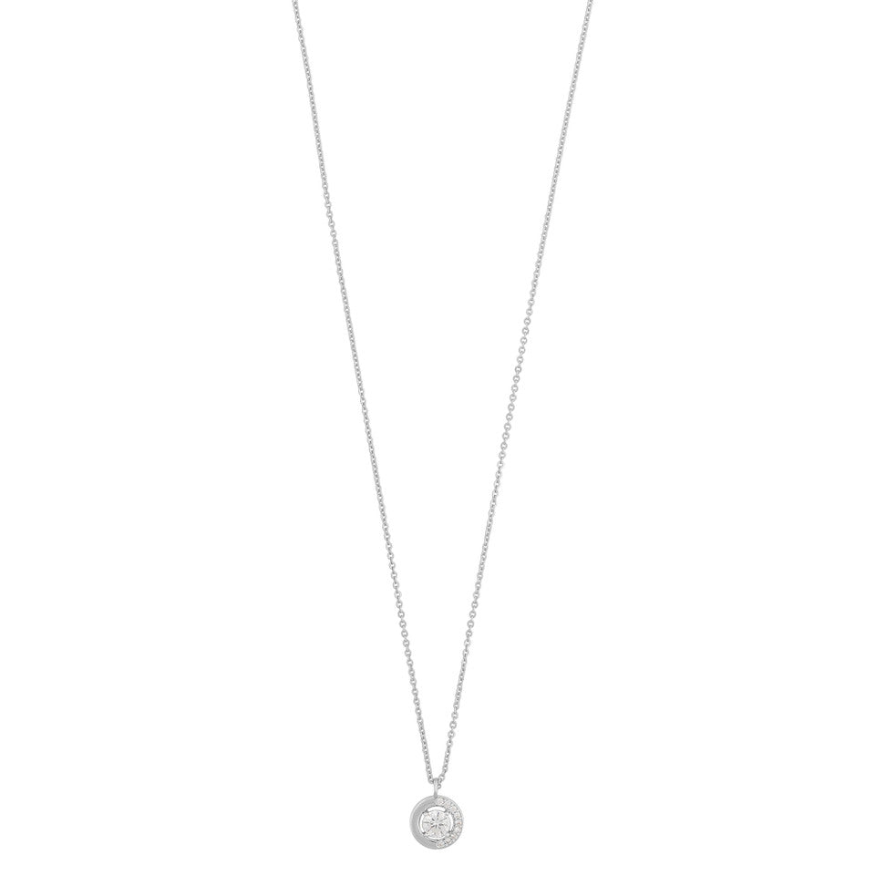 SNO Ellie Stone Pendant Necklace - Silver