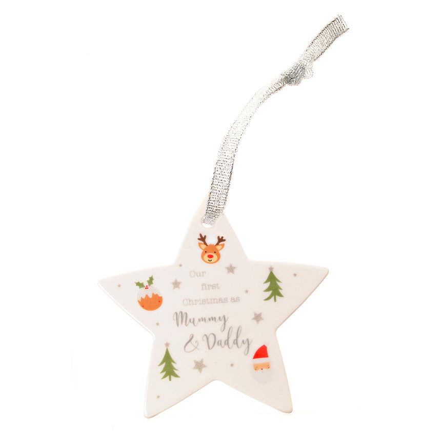 Our First Christmas as Mummy & Daddy Ceramic Star