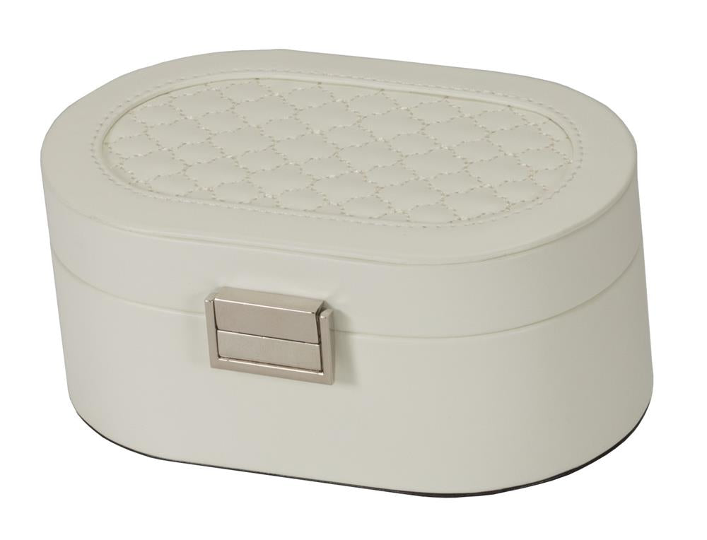 Tammy Cream Quilted Jewellery Box