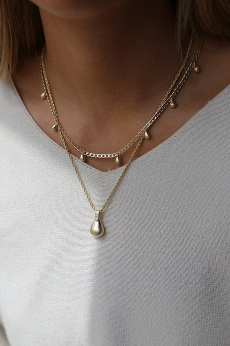 Tutti Teardrop Necklace - Gold