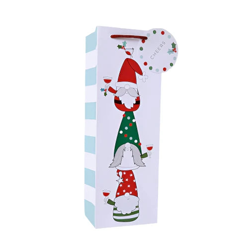 Three Gonks Striped Bottle Bag