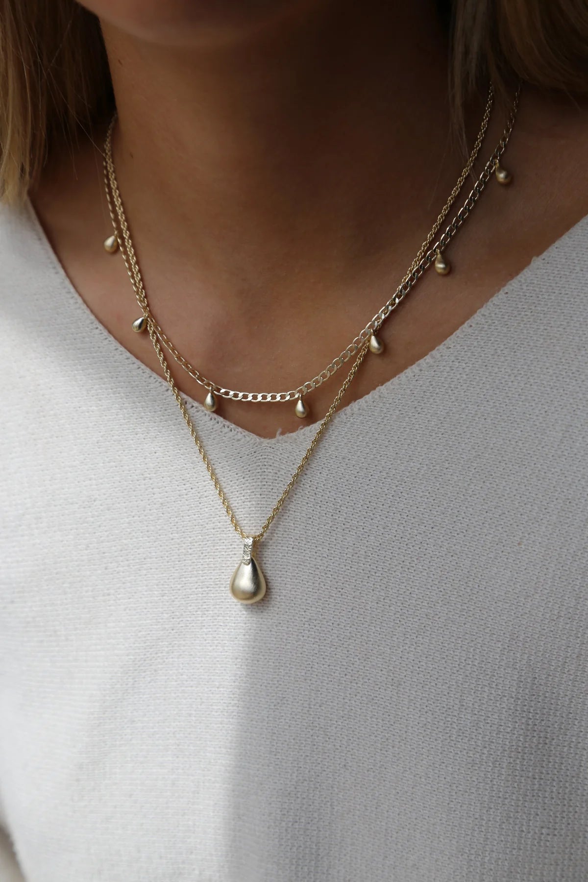 Tutti Pebble Necklace - Gold