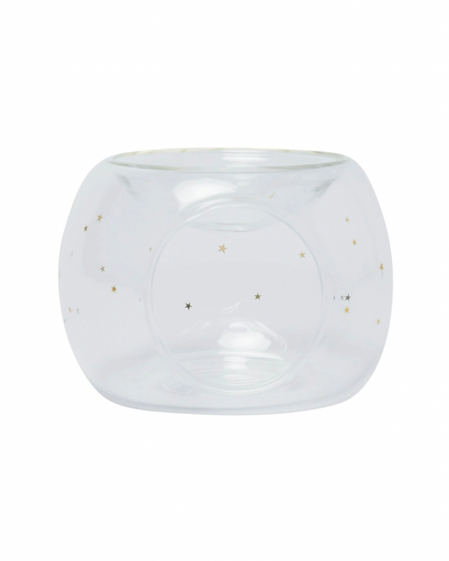 Glass Wax Melt Burner with Stars