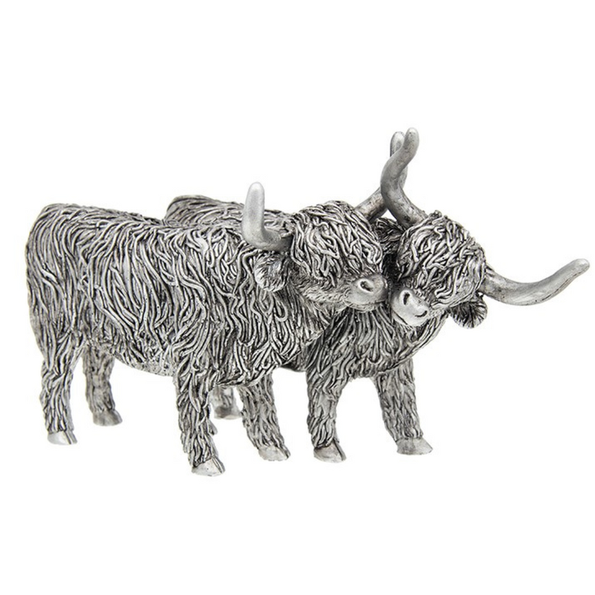 Silver Highland Coo Pair