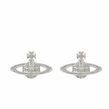 Saturn Orb Crown Earrings - Silver