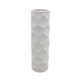 Matte White Hexagon Vase 40cm