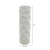 Matte White Hexagon Vase 40cm