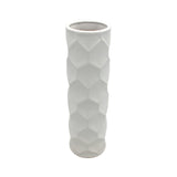 Matte White Hexagon Vase 40cm