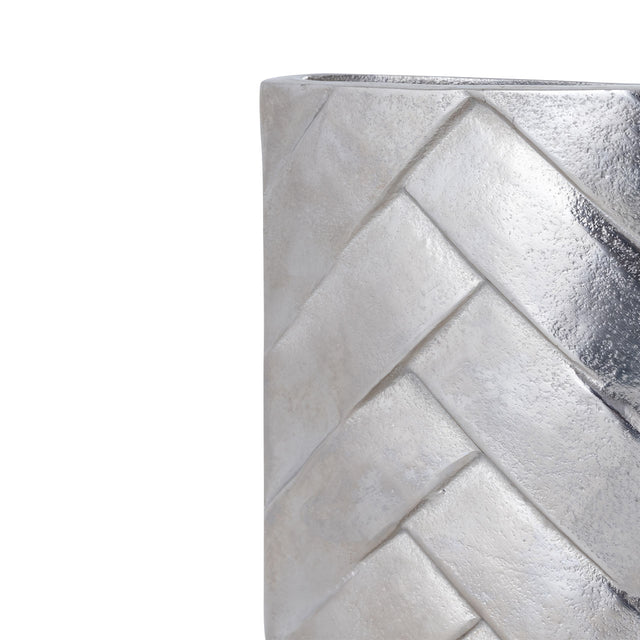 Metal Nickel Vase 22cm