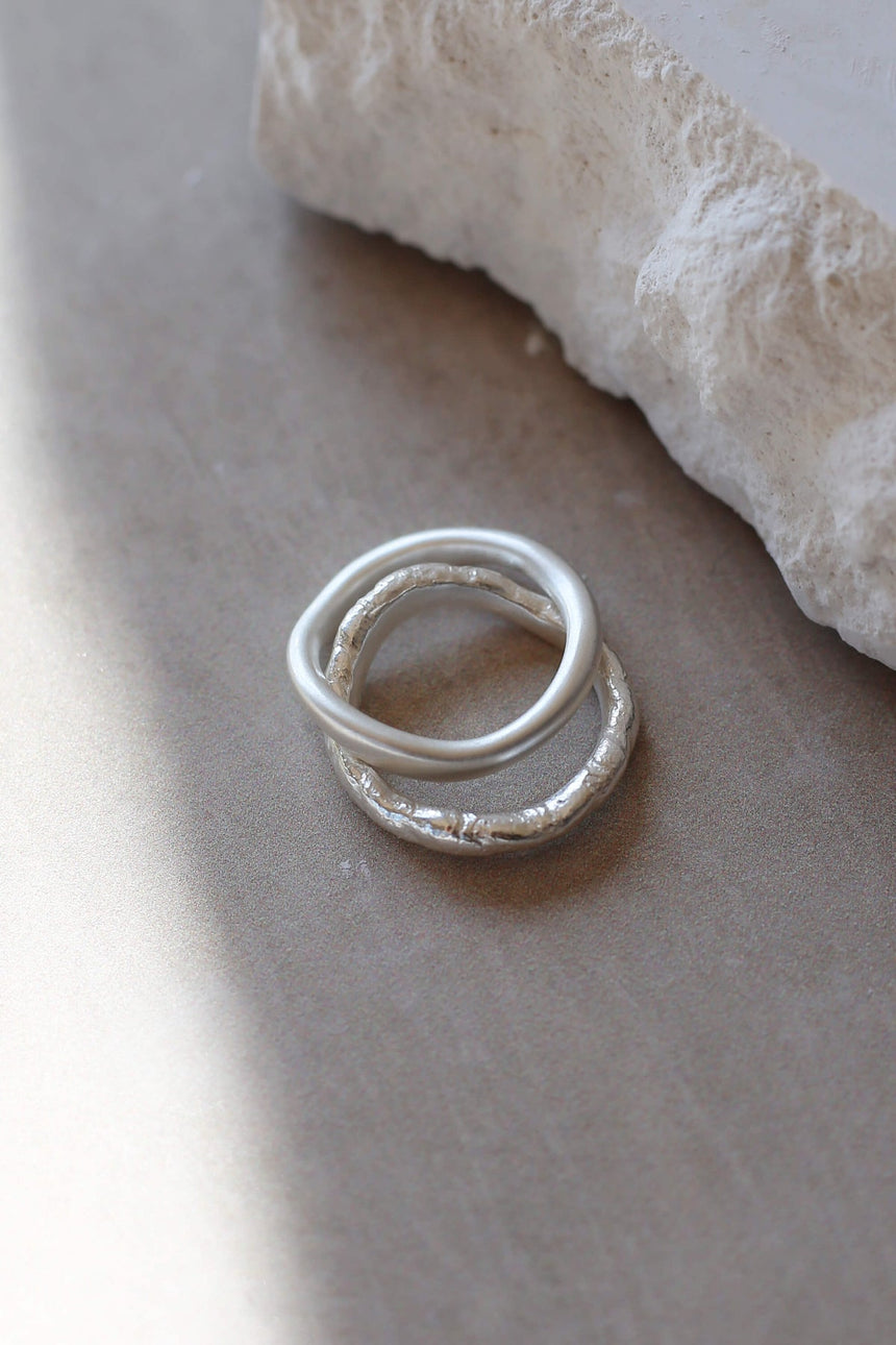 Tutti Wave Ring Silver