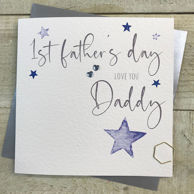 1st Fathers Day Daddy Card