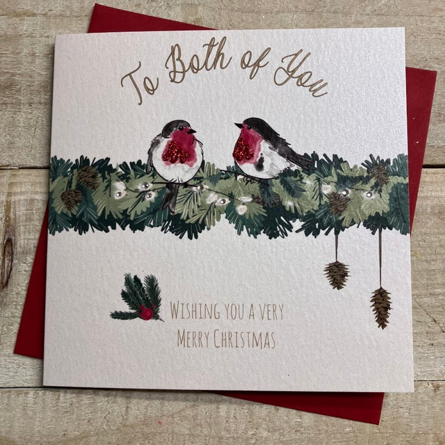 White Cotton Both of You Christmas Card