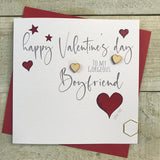 White Cotton Boyfriend Valentines Card