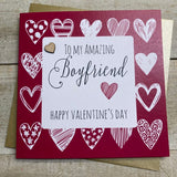 White Cotton Boyfriend Valentines Card