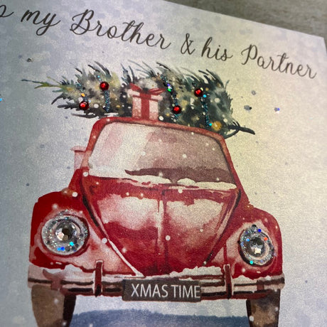 White Cotton Brother & Partner Christmas Card