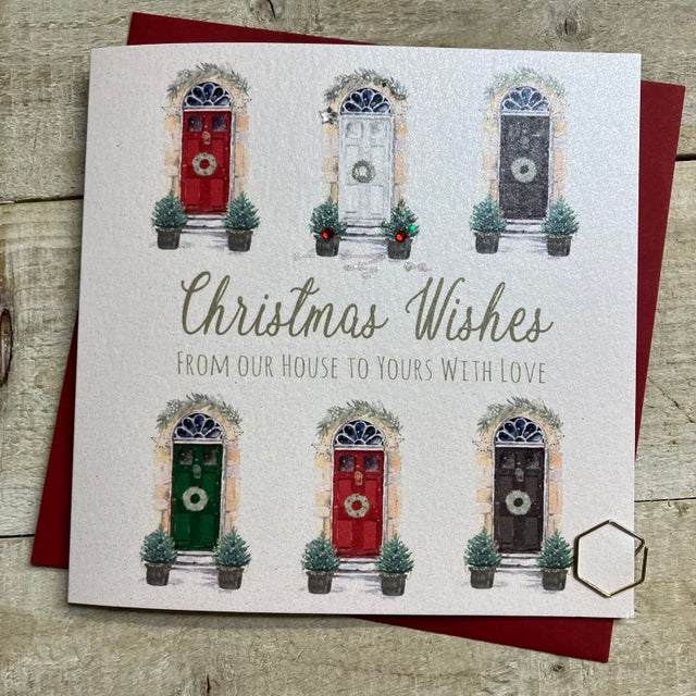 White Cotton Christmas Card