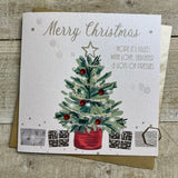 White Cotton Christmas Card