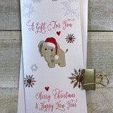 White Cotton Christmas Money Wallet