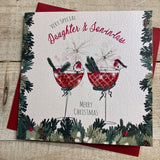 White Cotton Daughter & Son-in-Law Christmas Card