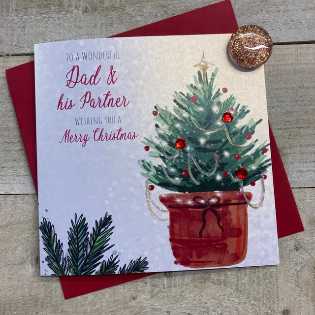 White Cotton Dad & Partner Christmas Card
