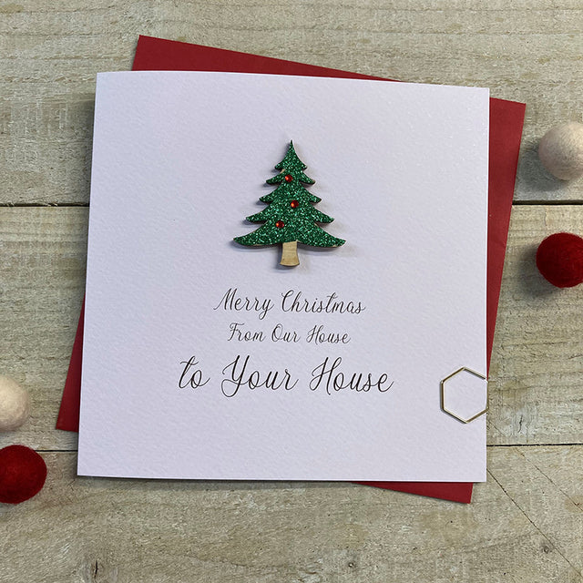 White Cotton From Our Home to Yours Christmas Card