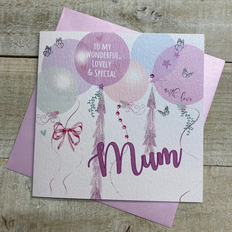 White Cotton Mum Birthday Card