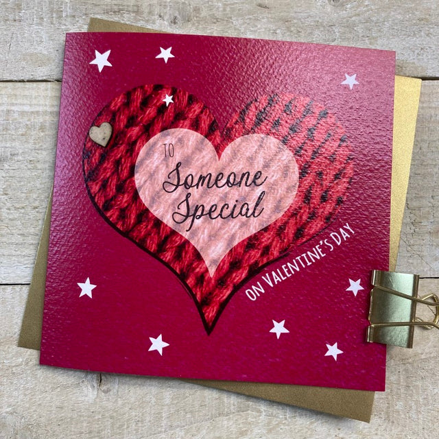 White Cotton Someone Special Valentines Card