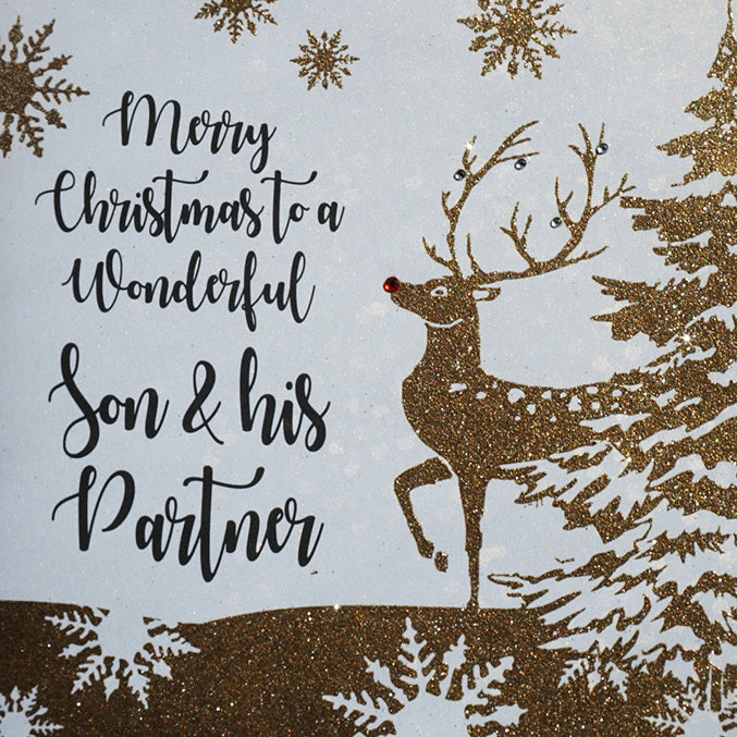 White Cotton Son & Partner Christmas Card