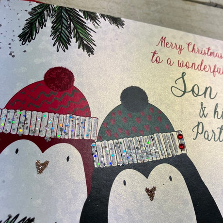 White Cotton Son & Partner Christmas Card