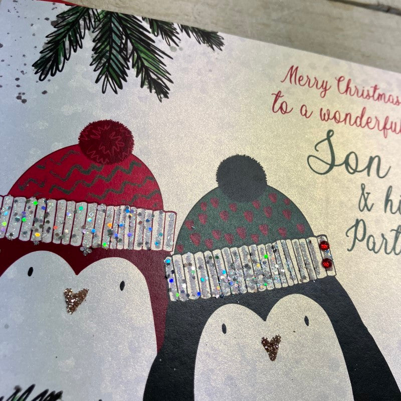 White Cotton Son & Partner Christmas Card