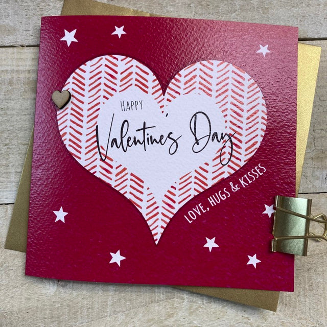White Cotton Valentines Card